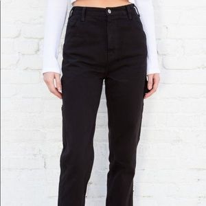 brandy melville - john galt black high rise painter pants